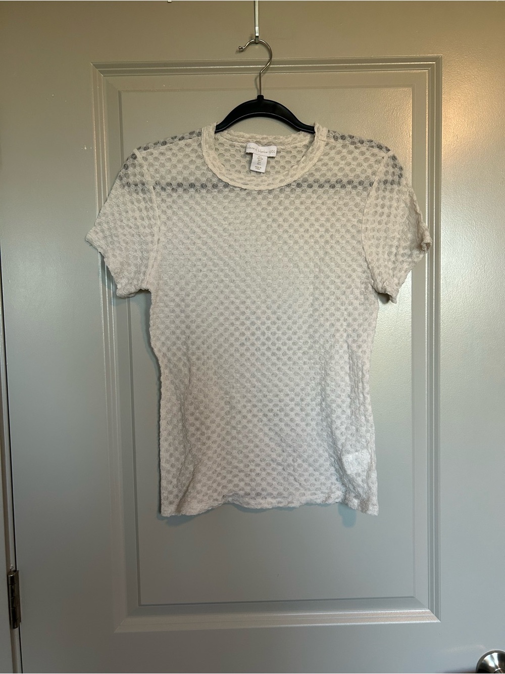House of Harlow 1960 Ivory Textured Short Sleeve Tee